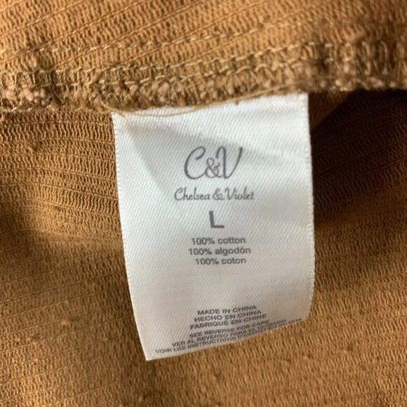 Chelsea Violet Skirt Womens Large Brown Corduroy Button Front Short Cotton - Picture 11 of 11